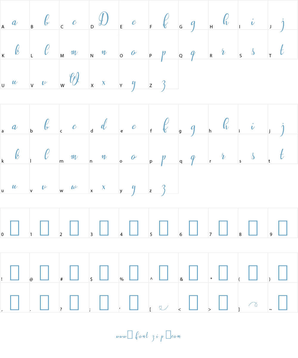 Westyler Font Character